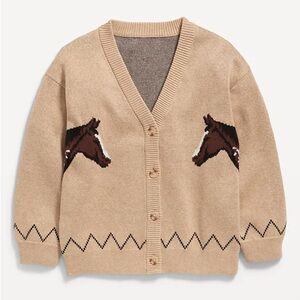 Old Navy Slouchy Long-Sleeve Cardigan - Horses